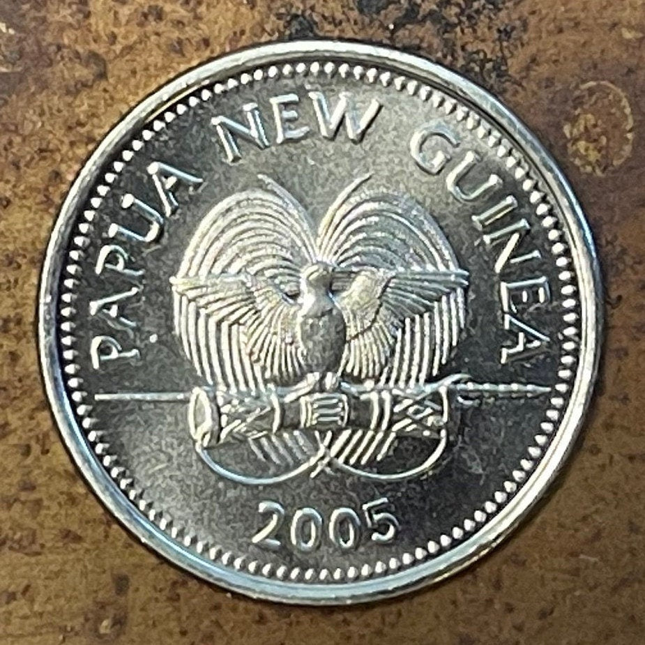 Common Spotted Cuscus & Bird of Paradise 10 Toea Papua New Guinea Authentic Coin Money for Jewelry and Craft Making