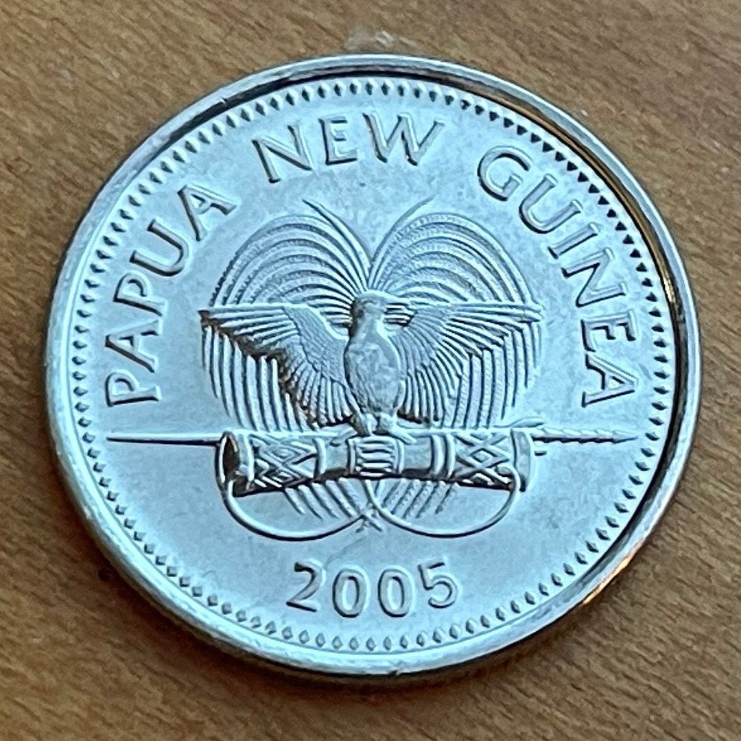 Common Spotted Cuscus & Bird of Paradise 10 Toea Papua New Guinea Authentic Coin Money for Jewelry and Craft Making