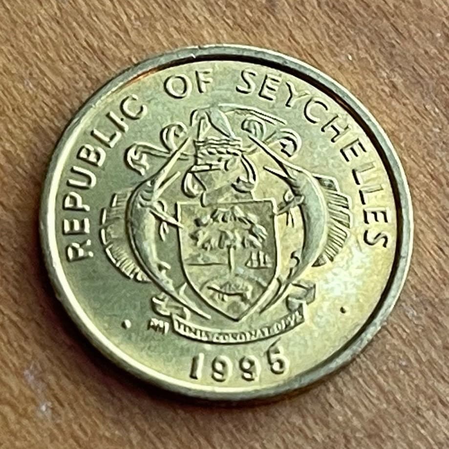 Cassava 5 Cents Seychelles Authentic Coin Money for Jewelry and Craft Making (Manioc)