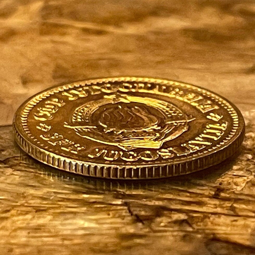 Six Torches One Flame 20 Para Yugoslavia Authentic Coin Money for Jewelry and Craft Making (Socialist Brotherhood)