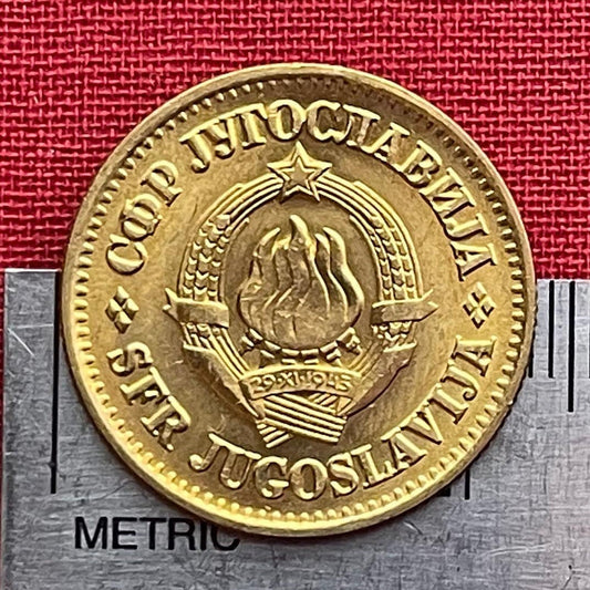 Six Torches One Flame 20 Para Yugoslavia Authentic Coin Money for Jewelry and Craft Making (Socialist Brotherhood)