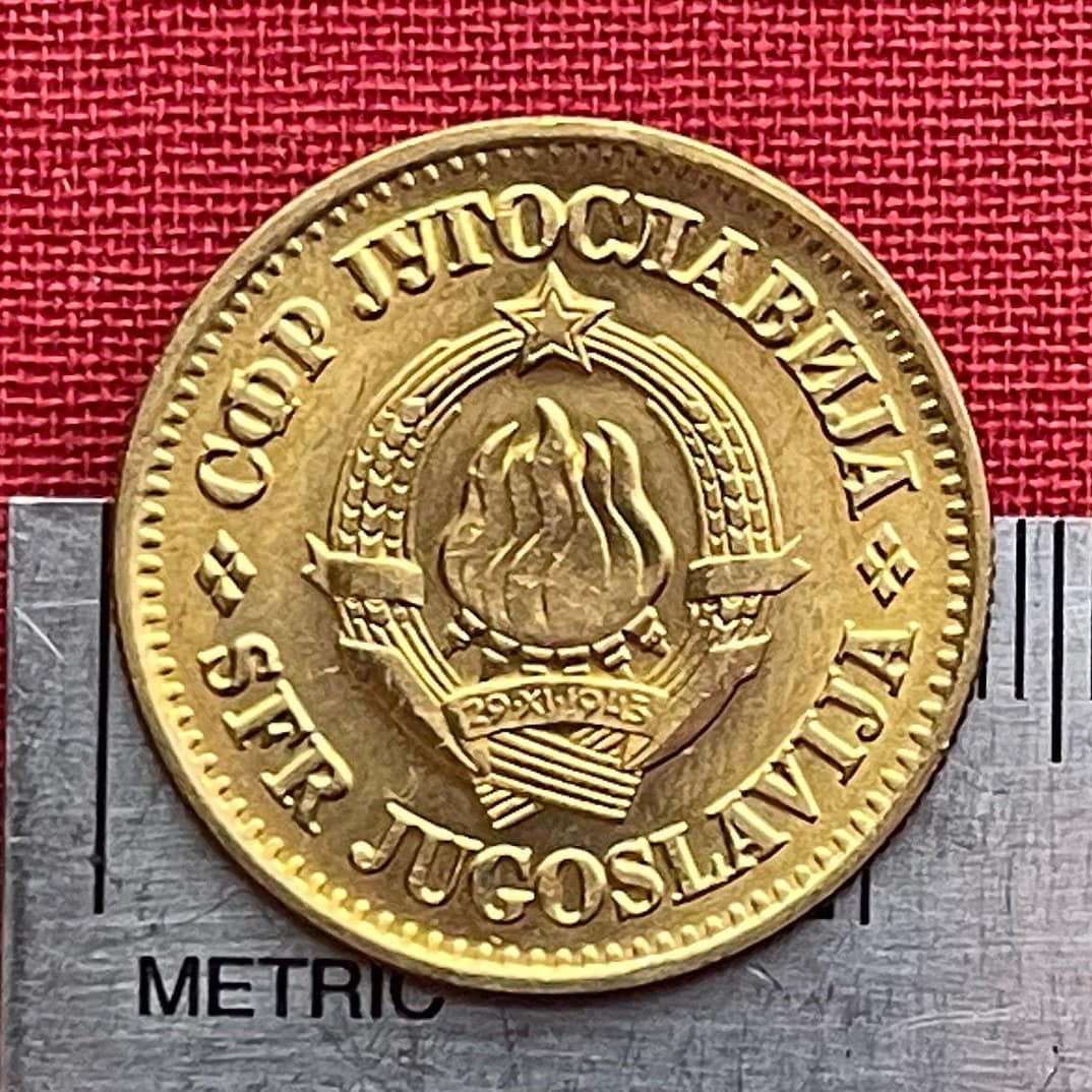 Six Torches One Flame 20 Para Yugoslavia Authentic Coin Money for Jewelry and Craft Making (Socialist Brotherhood)