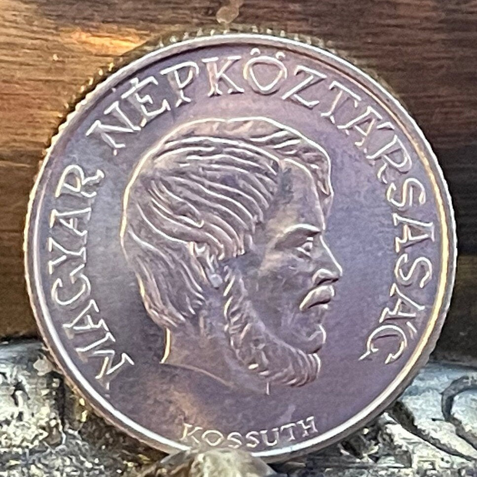 Lajos Kossuth Father of Hungarian Democracy 5 Forint Hungary Authentic Coin Money for Jewelry and Craft Making (Freedom Fighter)