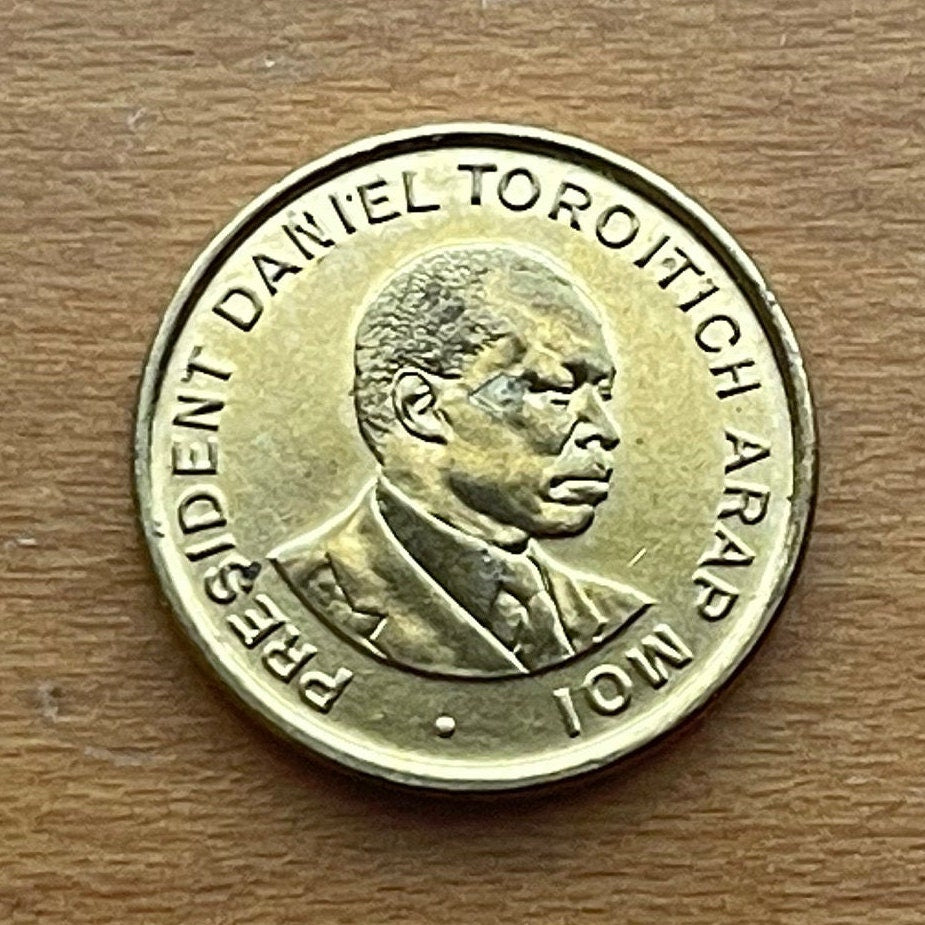Daniel Arap Moi 50 Cents Kenya Authentic Coin Money for Jewelry and Craft Making (Harambee) (All for One)