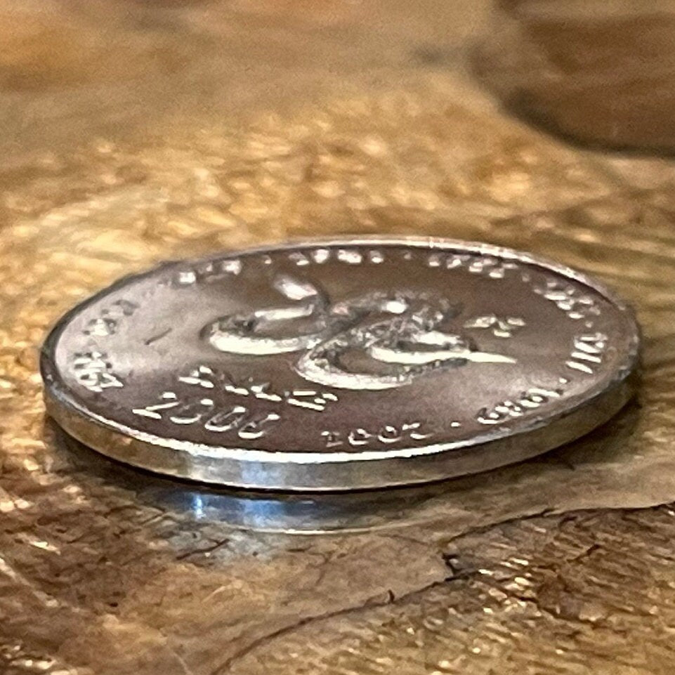 Year of the Snake Chinese Zodiac 10 Shillings Somalia Authentic Coin Money for Jewelry and Craft Making (2000)
