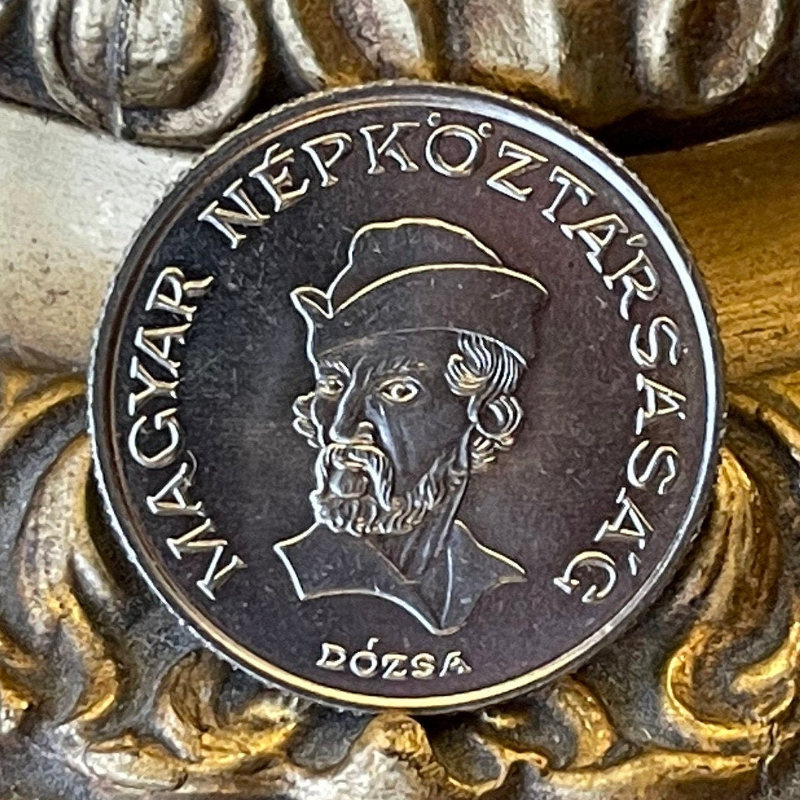 György Dózsa Freedom Martyr 20 Forint Hungary Authentic Coin Money for Jewelry (Peasant's Revolt) (Szekely) (Revolution) (Rebel)