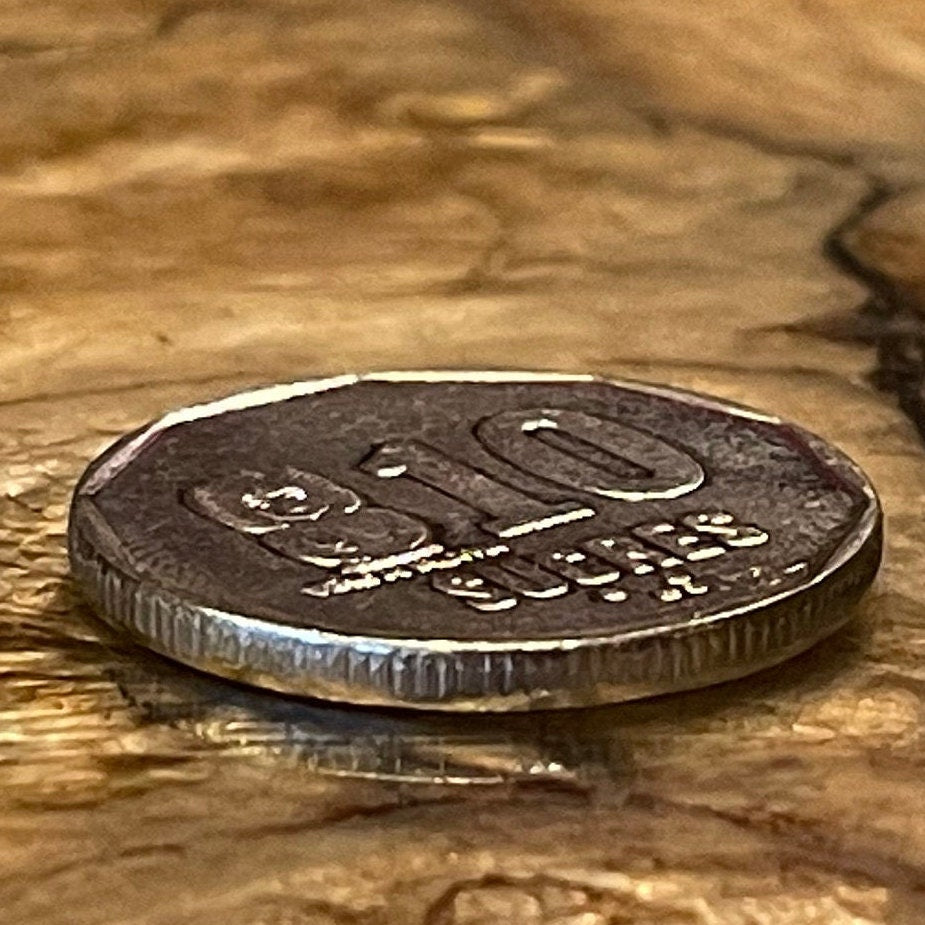 Venus of Valdivia 10 Sucres Ecuador Authentic Coin Money for Jewelry and Craft Making (Pre-Columbian) 1991 (Goddess)