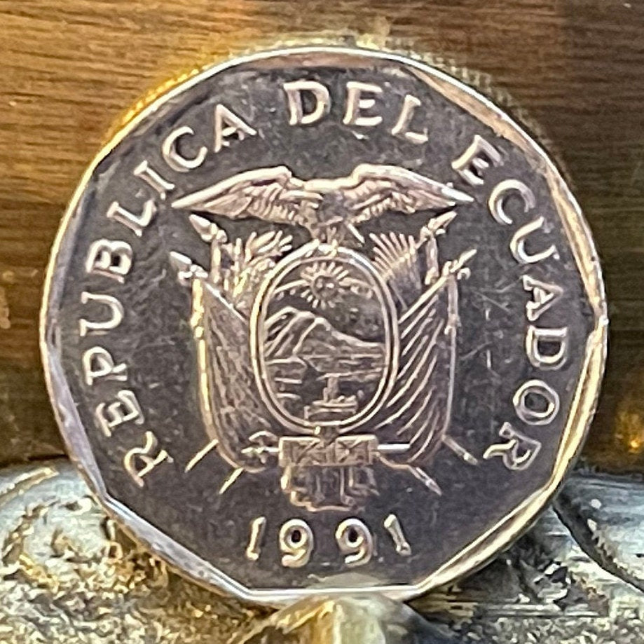Venus of Valdivia 10 Sucres Ecuador Authentic Coin Money for Jewelry and Craft Making (Pre-Columbian) 1991 (Goddess)