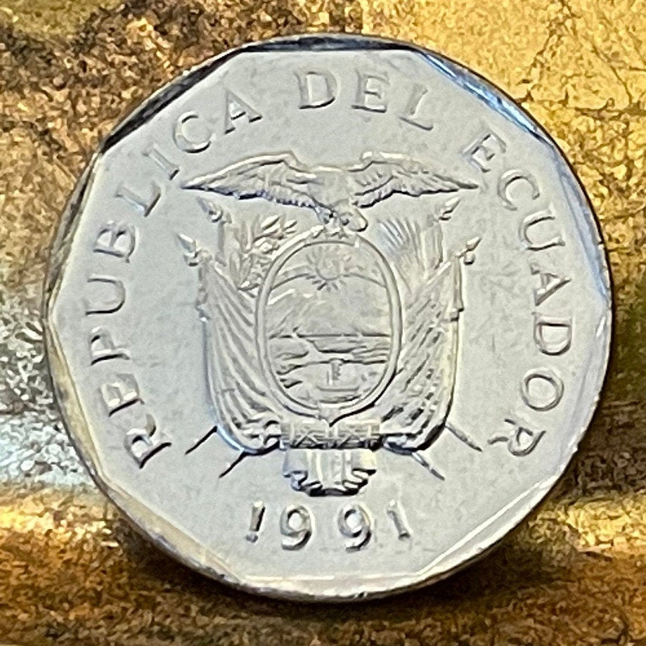 Venus of Valdivia 10 Sucres Ecuador Authentic Coin Money for Jewelry and Craft Making (Pre-Columbian) 1991 (Goddess)