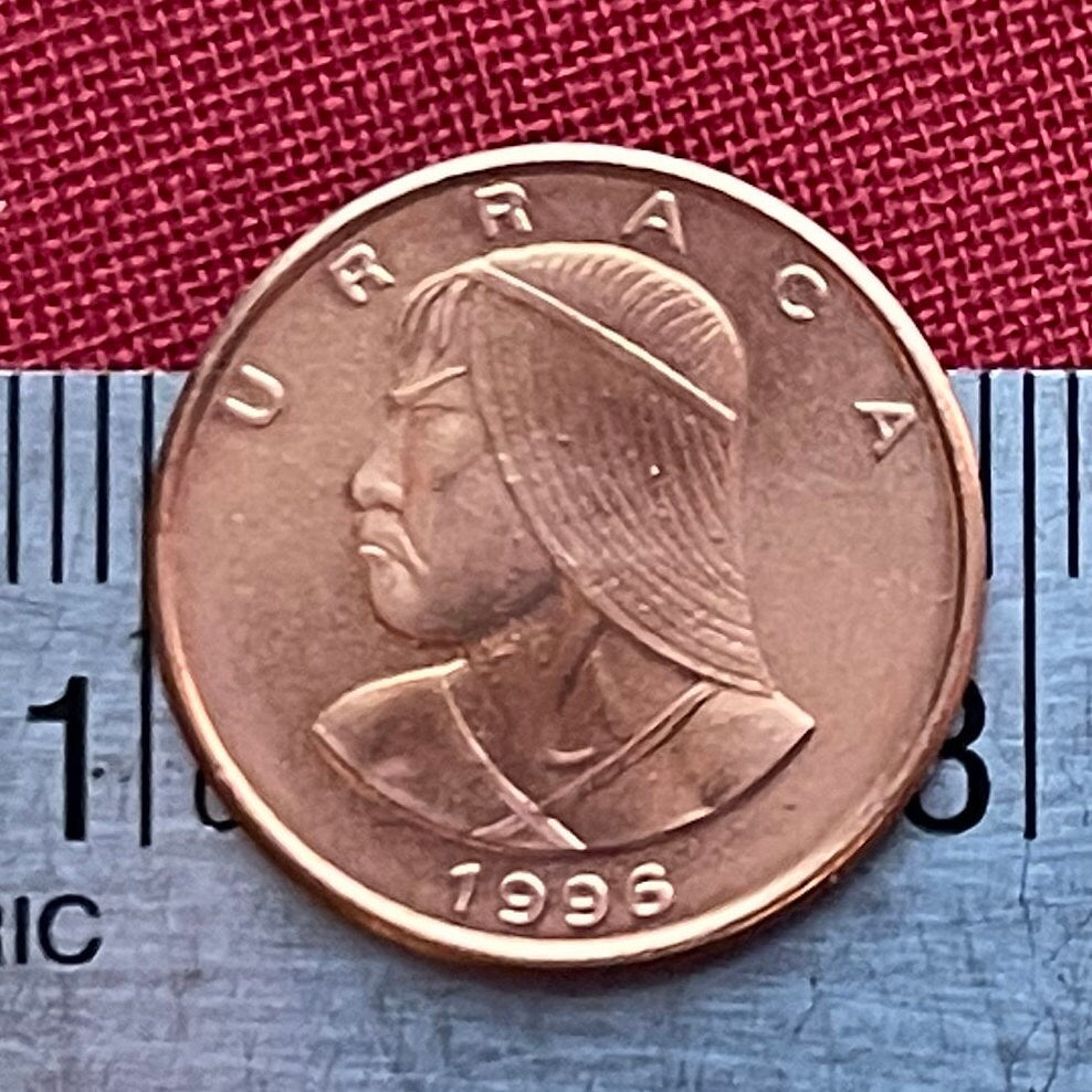 Chief Urracá 1 Centesimo Panama Authentic Coin Money for Jewelry and Craft Making (Indigenous Resistance)