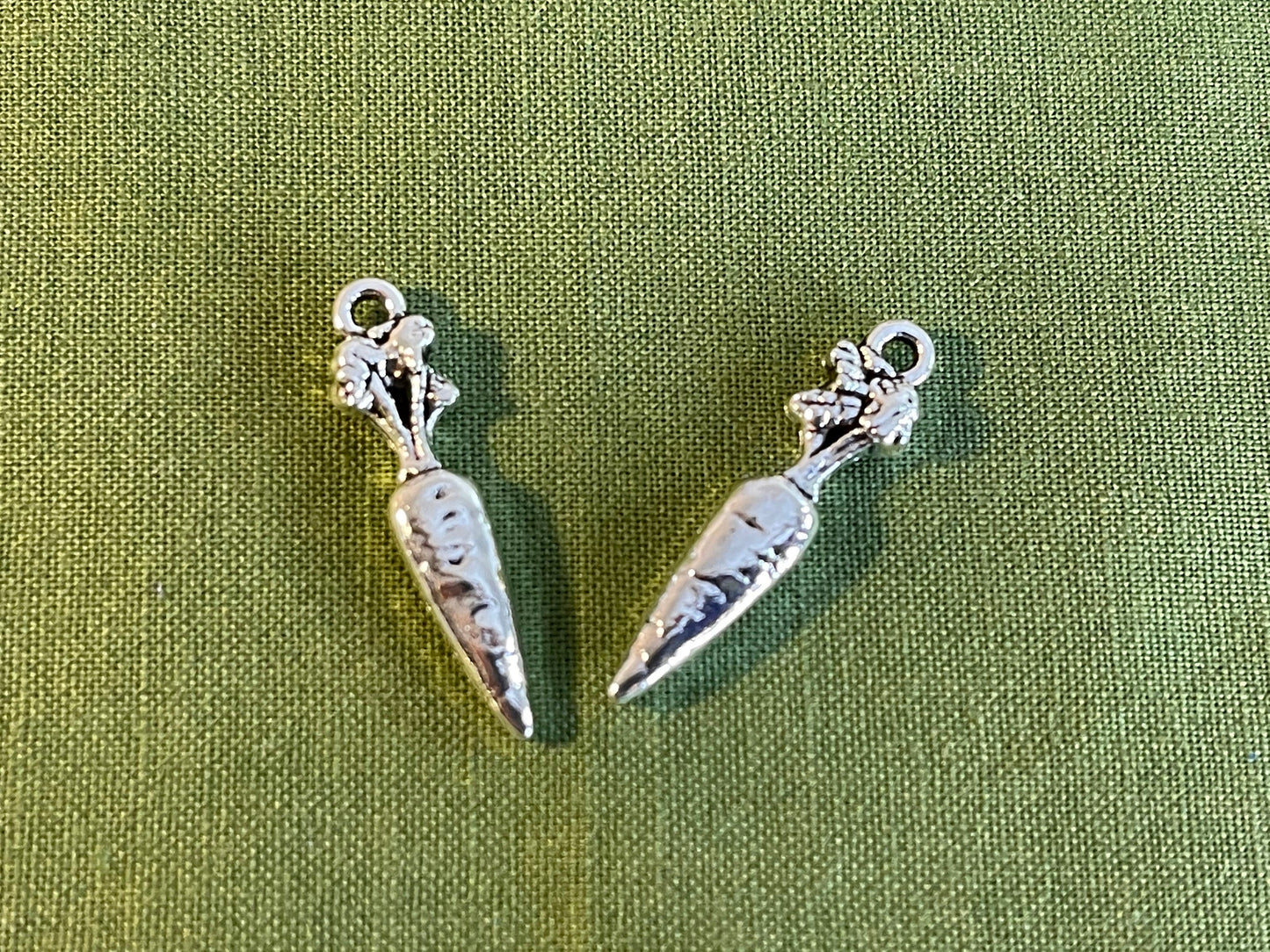 Carrot & Pear charms - choice or set - Antique Silver tone - vegetable, fruit, gardening, farm - charms, pendants for jewelry