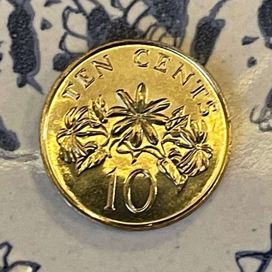 Star Jasmine 10 Cents Singapore Authentic Coin Money for Jewelry and Craft Making (Kund) (Hindu Bridal Garland)