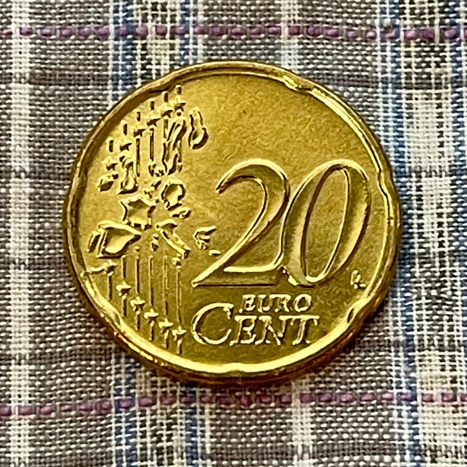 Count Ioannis Capodistrias 20 Euro Cents Greece Authentic Coin Money for Jewelry and (Founder of Modern Greece) (Greek Independence)