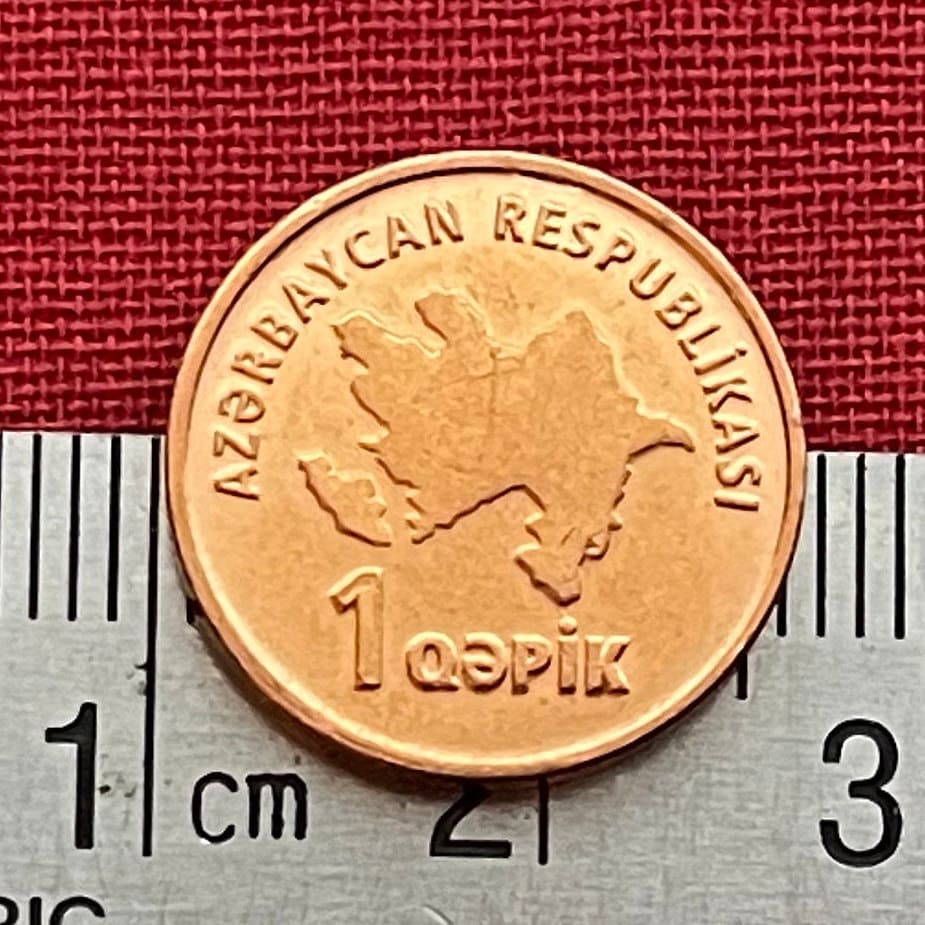 Ghaval Drum, Tar Lute, Kamancha Fiddle 1 Qapik Azerbaijan Authentic Coin Money for Jewelry (Traditional Azeri Mugham Musical Instruments)