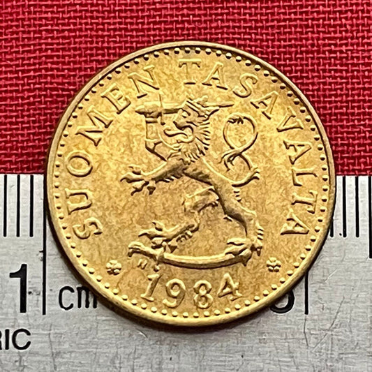 Rampant Lion & Stylized Tree 20 Penniä Finland Authentic Coin Money for Jewelry and Craft Making