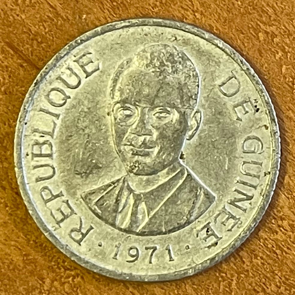 Patrice Lumumba 1 Syli Guinea Authentic Coin Money for Jewelry (Black Lives Matter) (BLM) (Pan-African) (Congo Prime Minister) Used: XFine