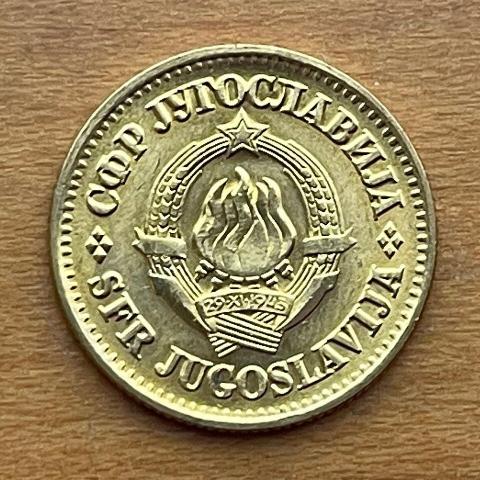 Six Torches One Flame 20 Para Yugoslavia Authentic Coin Money for Jewelry and Craft Making (Socialist Brotherhood)