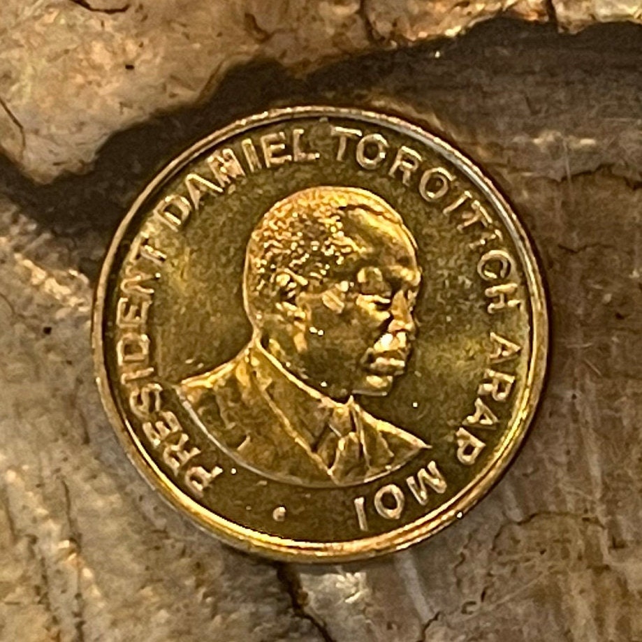 Daniel Arap Moi 50 Cents Kenya Authentic Coin Money for Jewelry and Craft Making (Harambee) (All for One)