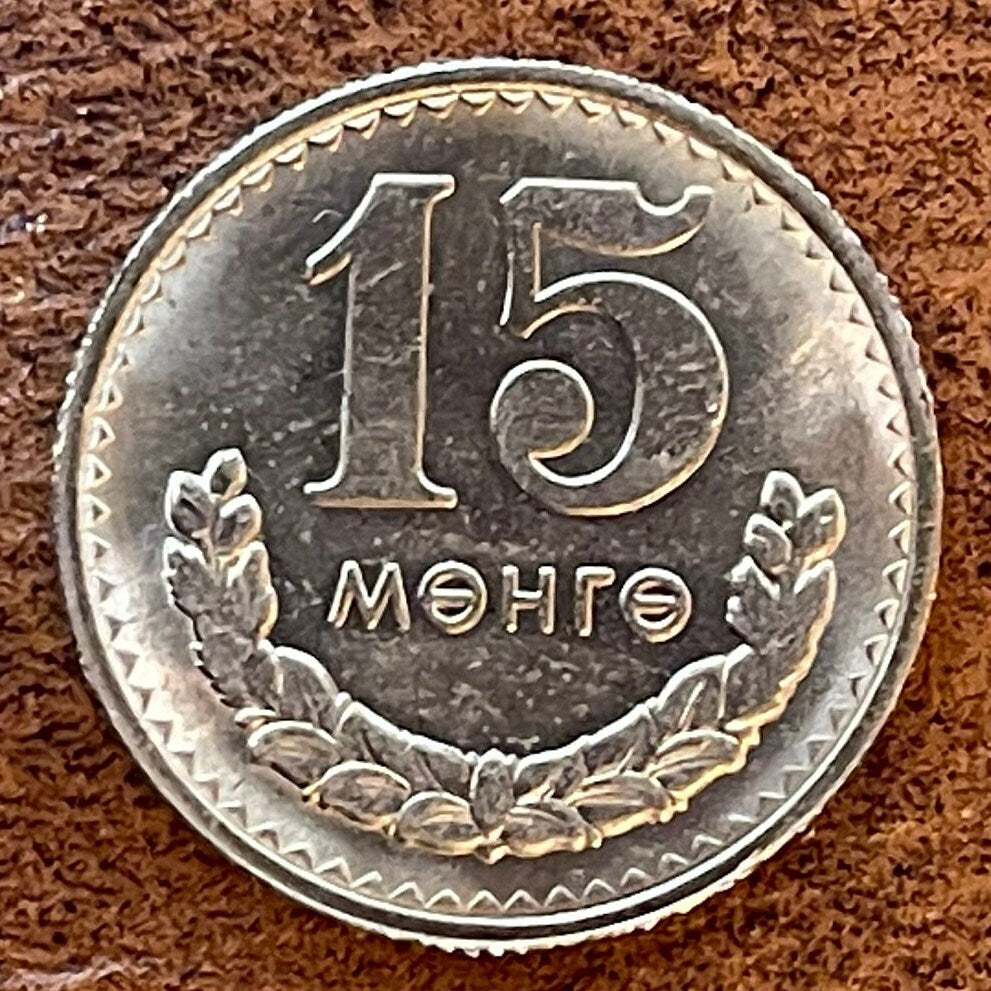 Mongolian Horse and Rider 15 Mongo Mongolia Authentic Coin Money for Jewelry and Craft Making (Full Gallop)