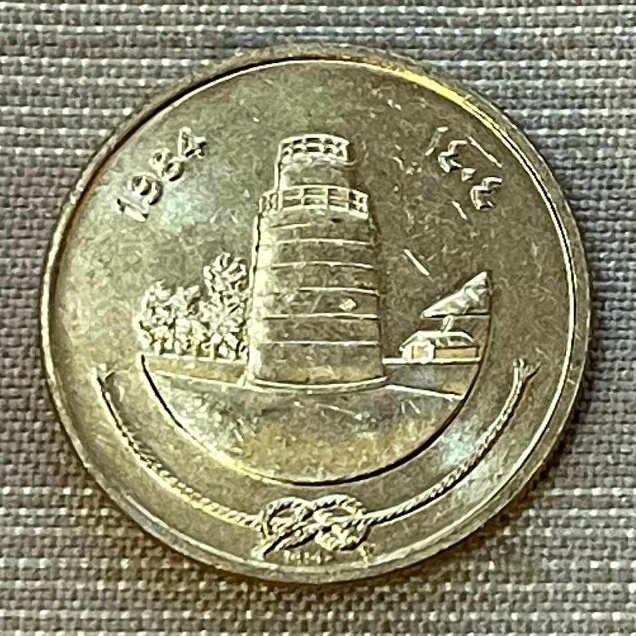 Malé Friday Mosque 25 Laari Maldives Authentic Coin Money for Jewelry and Crafts Making (Islam) (Coral)