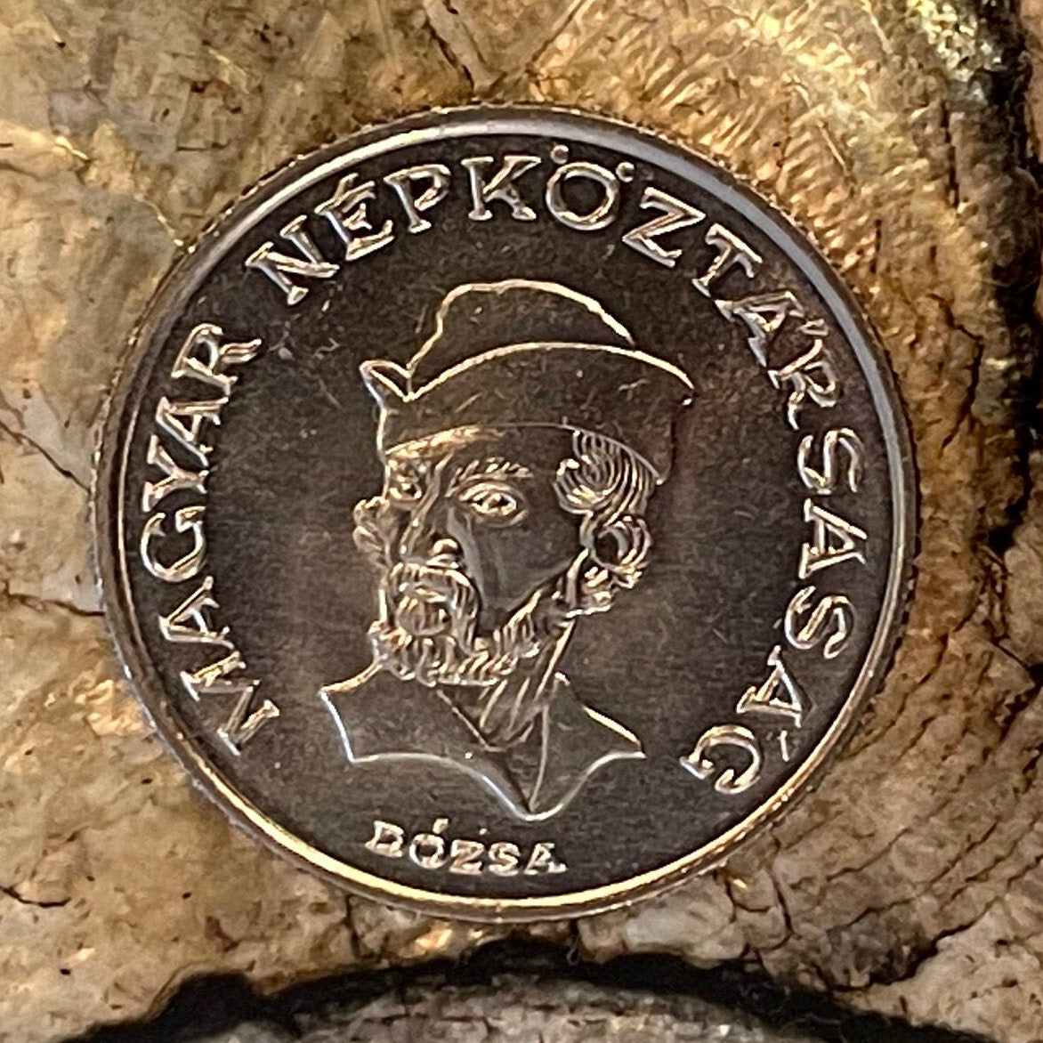 György Dózsa Freedom Martyr 20 Forint Hungary Authentic Coin Money for Jewelry (Peasant's Revolt) (Szekely) (Revolution) (Rebel)