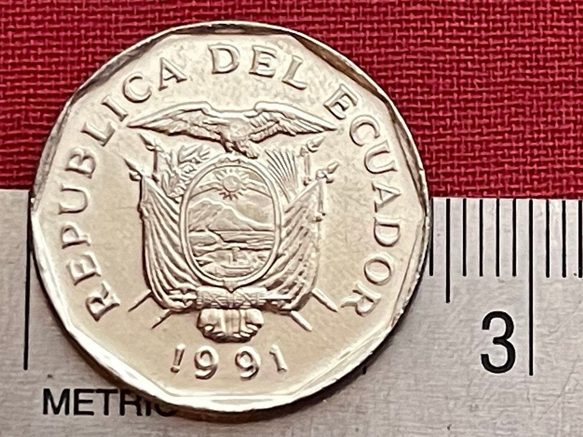 Venus of Valdivia 10 Sucres Ecuador Authentic Coin Money for Jewelry and Craft Making (Pre-Columbian) 1991 (Goddess)