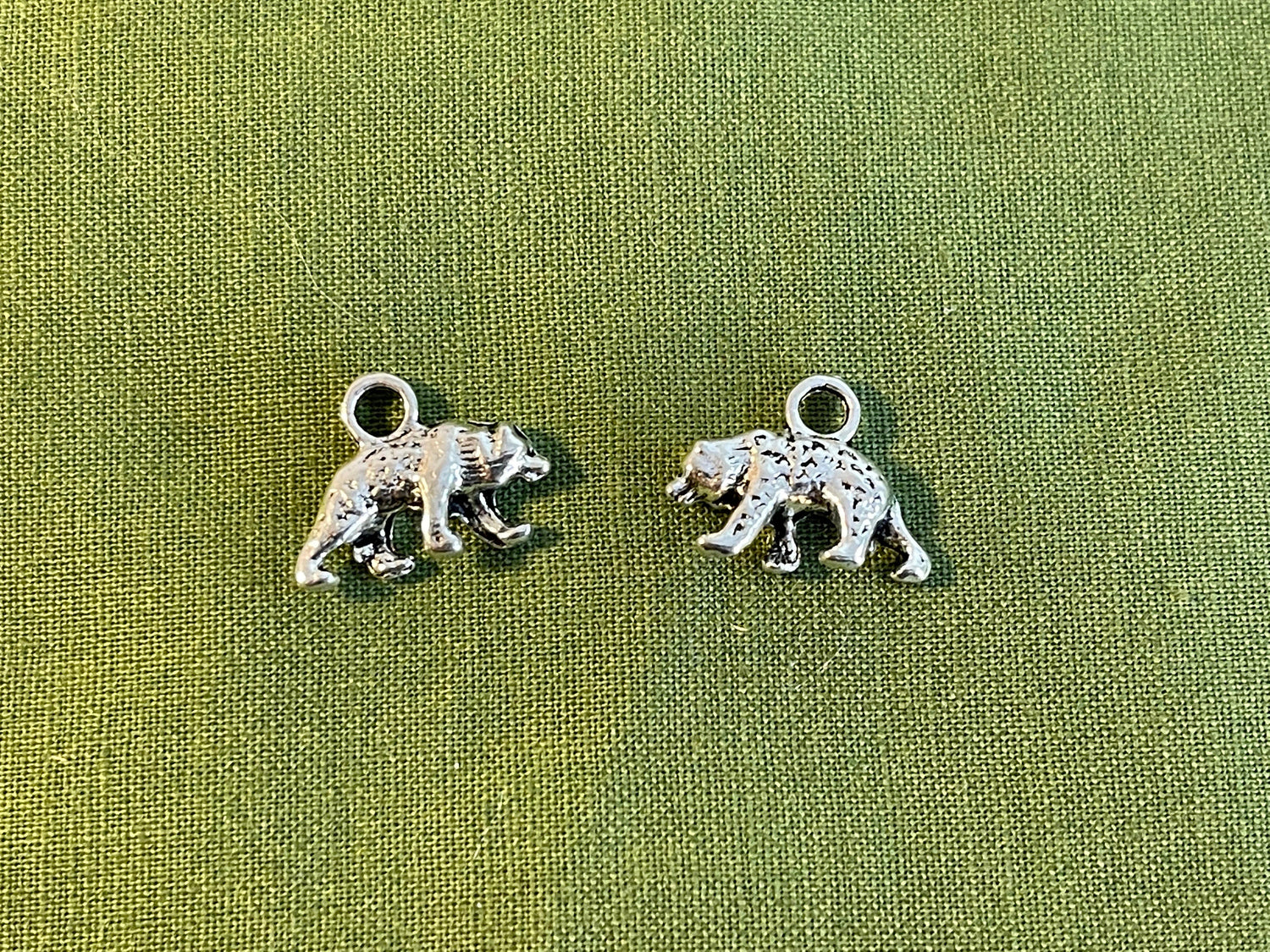 Woodland animals 3D charms–bear, fox, fawn, squirrel–choose one or set–realistic forest creature antique silver charm, pendant for jewelry