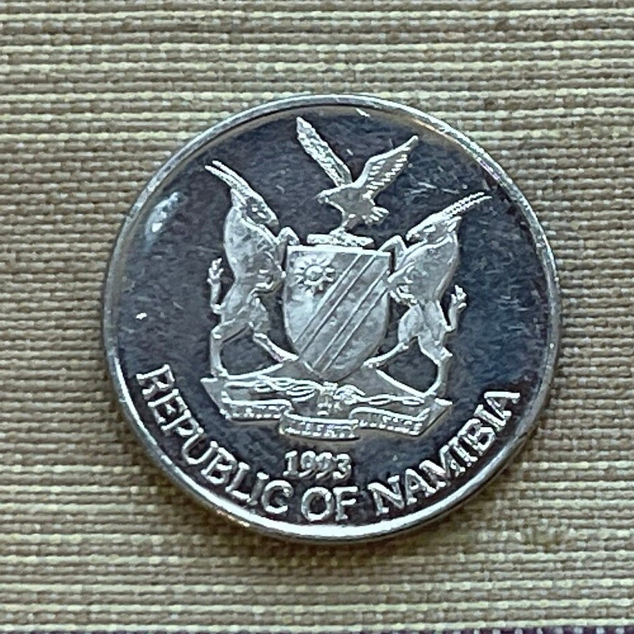 Aloe Plant 5 Cents Namibia Authentic Coin Money for Jewelry and Craft Making (Mopane Aloe) (Aloe Lotion)