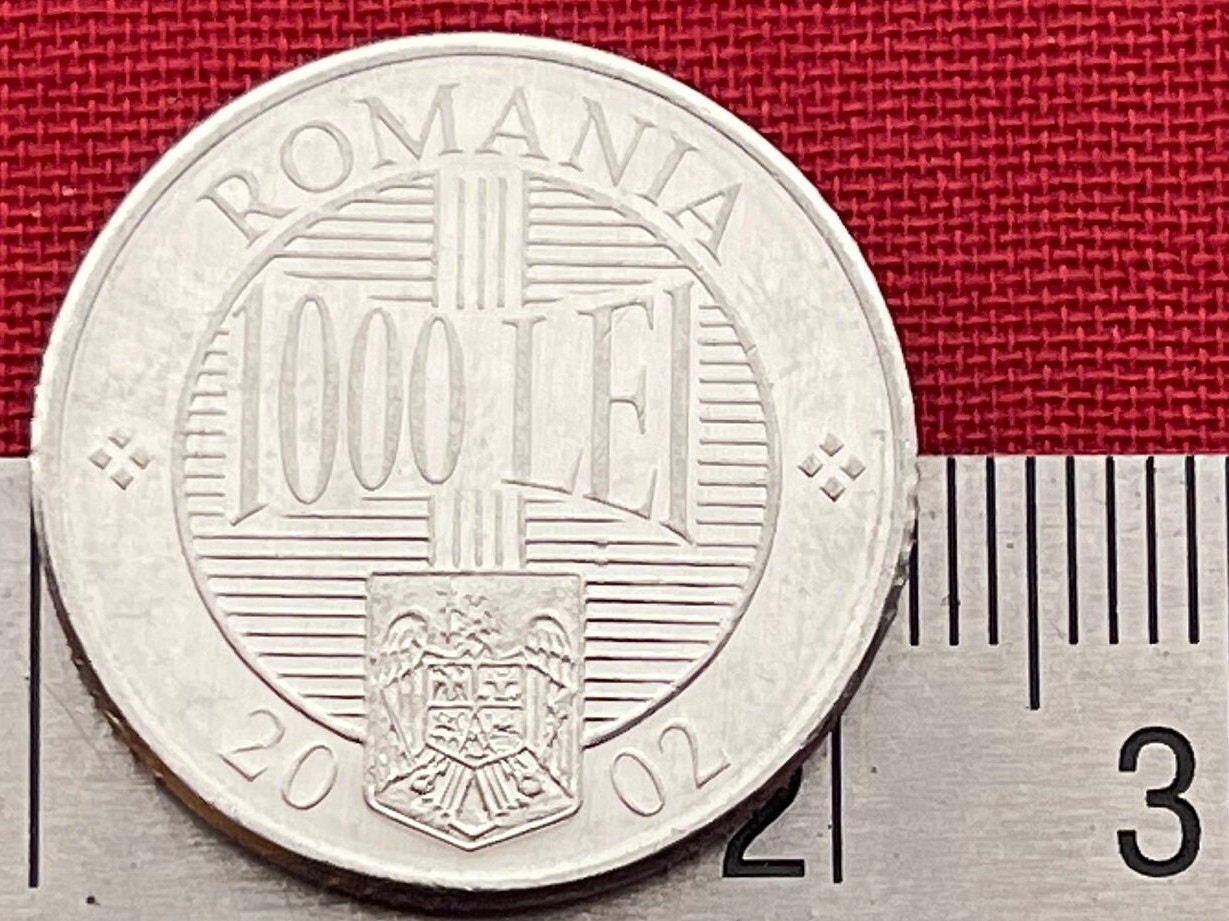 Saint Constantin Brâncoveanu 1000 Lei Romania Authentic Coin Money for Jewelry and Crafts (Russian Orthodox Church) (Voivode of Wallachia)