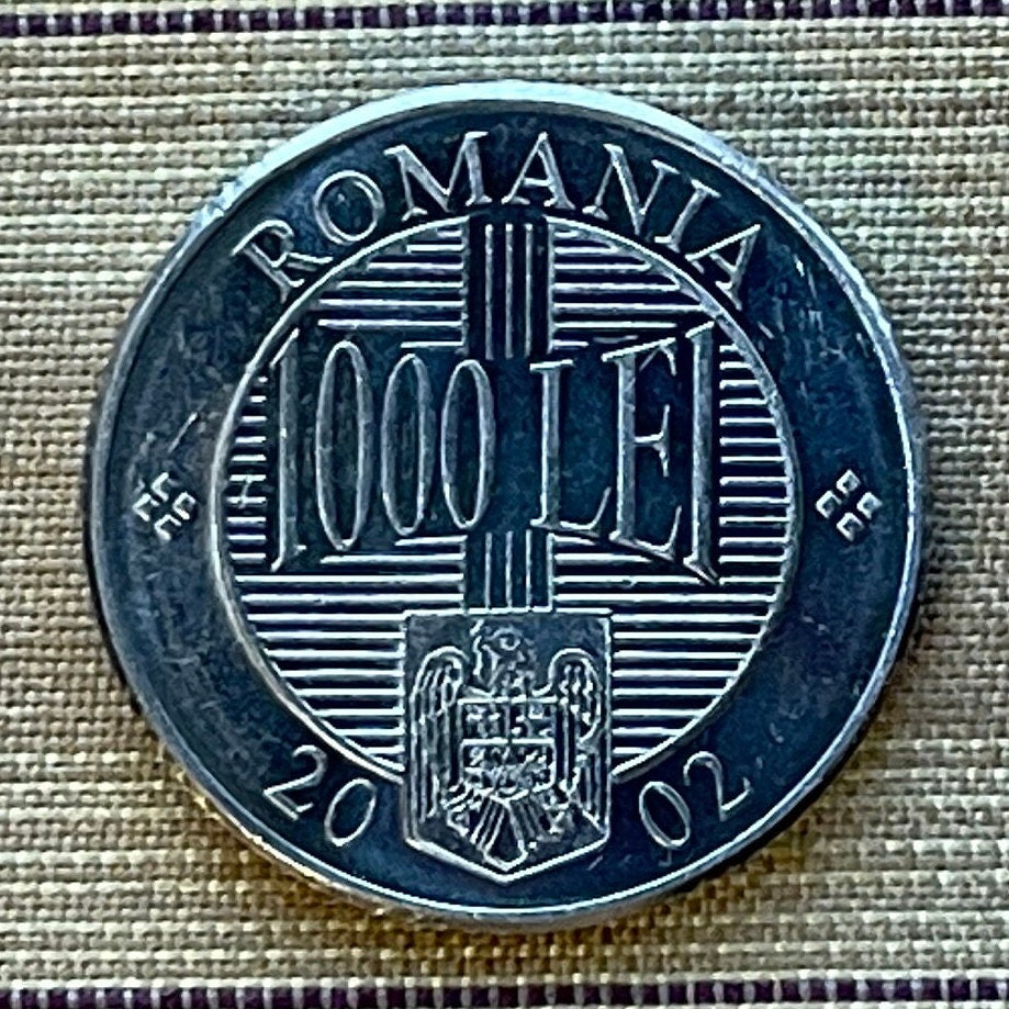 Saint Constantin Brâncoveanu 1000 Lei Romania Authentic Coin Money for Jewelry and Crafts (Russian Orthodox Church) (Voivode of Wallachia)