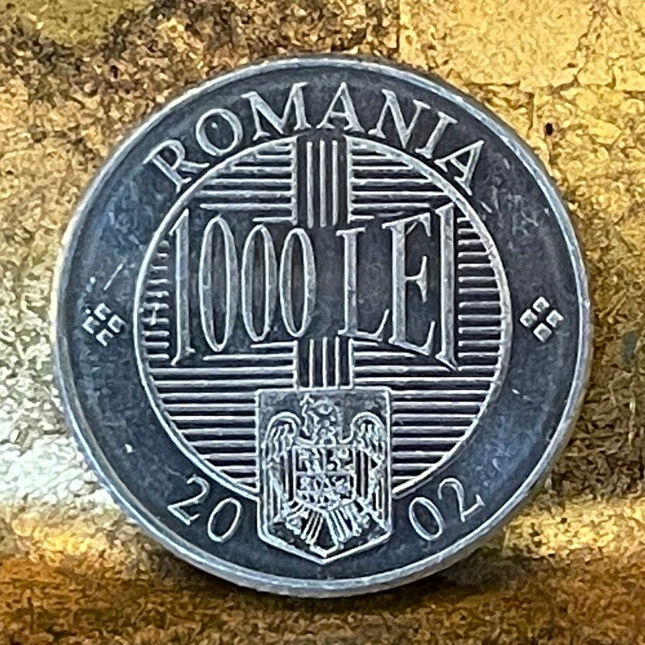 Saint Constantin Brâncoveanu 1000 Lei Romania Authentic Coin Money for Jewelry and Crafts (Russian Orthodox Church) (Voivode of Wallachia)