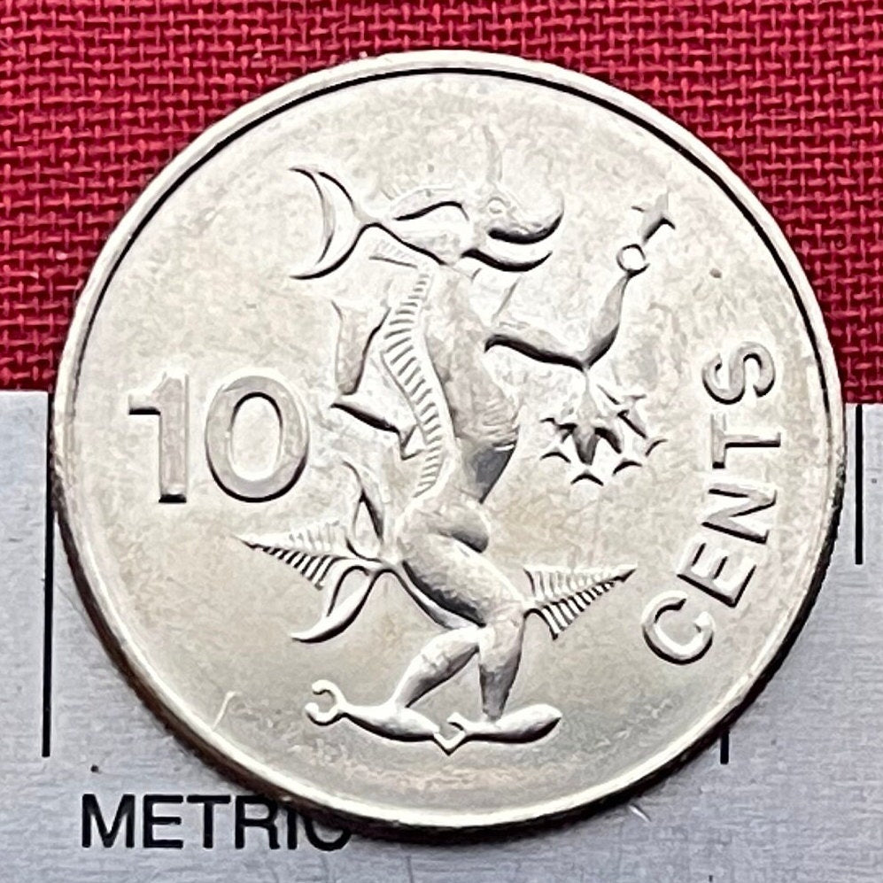 Evil Adaro Merman 10 Cents Solomon Islands Authentic Coin Money for Jewelry and Craft Making