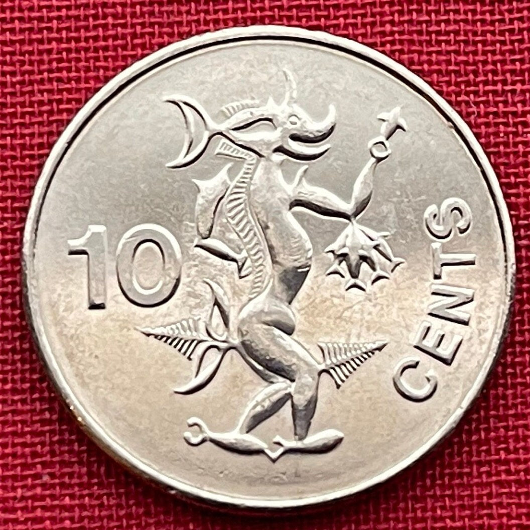 Evil Adaro Merman 10 Cents Solomon Islands Authentic Coin Money for Jewelry and Craft Making