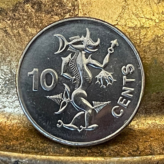 Evil Adaro Merman 10 Cents Solomon Islands Authentic Coin Money for Jewelry and Craft Making