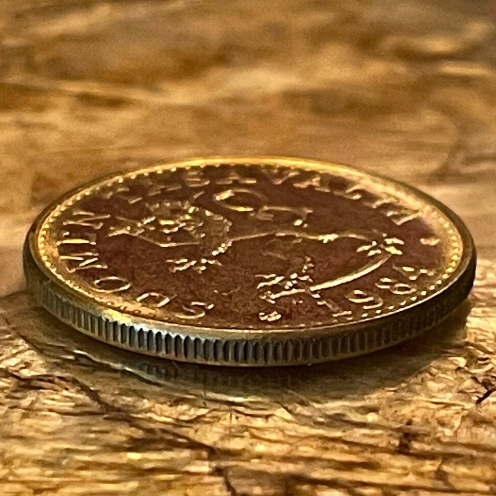 Rampant Lion & Stylized Tree 20 Penniä Finland Authentic Coin Money for Jewelry and Craft Making
