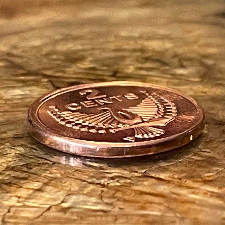 Eagle Spirit of Malaita 2 Cents Solomon Islands Authentic Coin Money for Jewelry and Craft Making