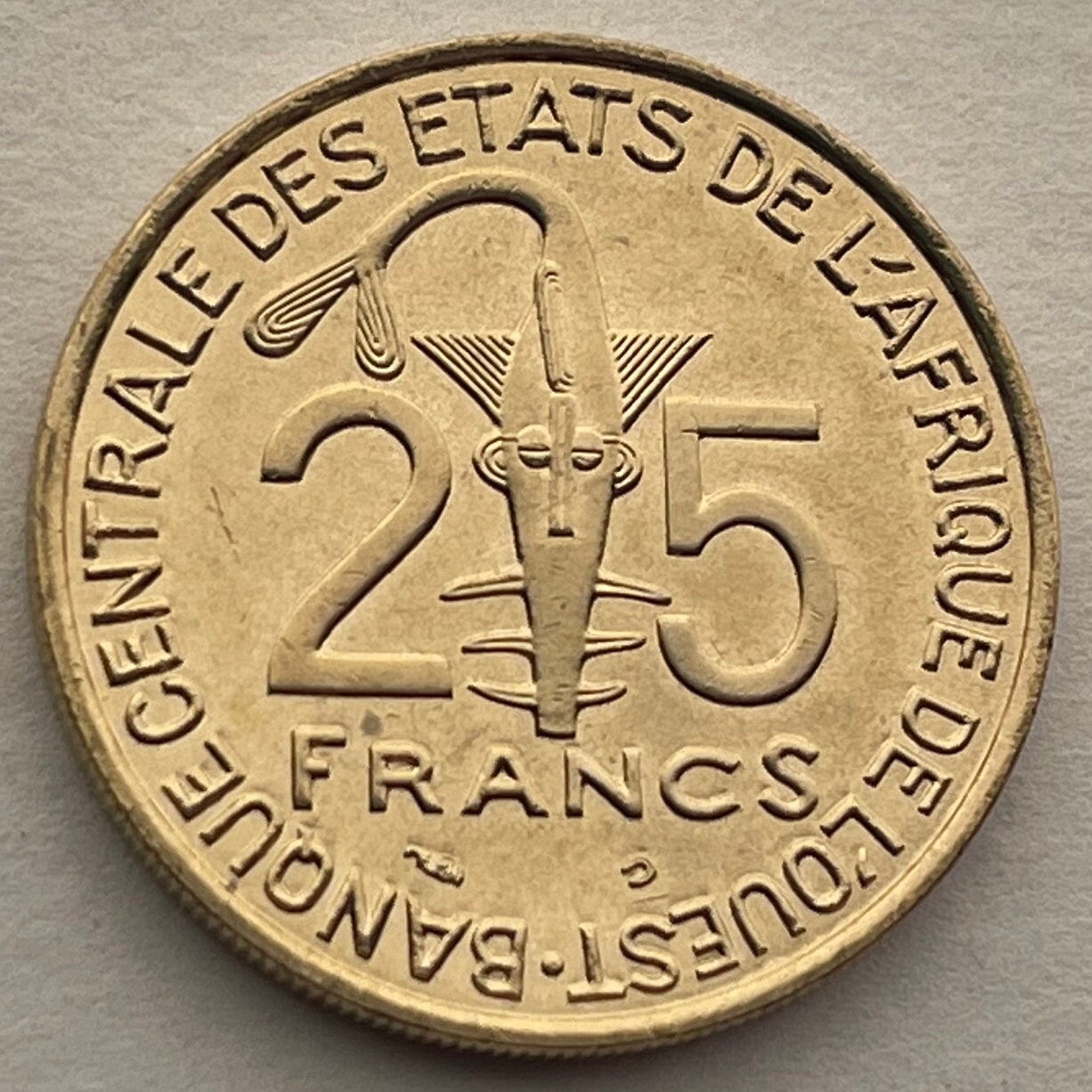 Woman Scientist & Akan Sawfish Goldweight 25 CFA Francs West African States Authentic Coin Money for Jewelry (Ashanti) (STEM for Girls)