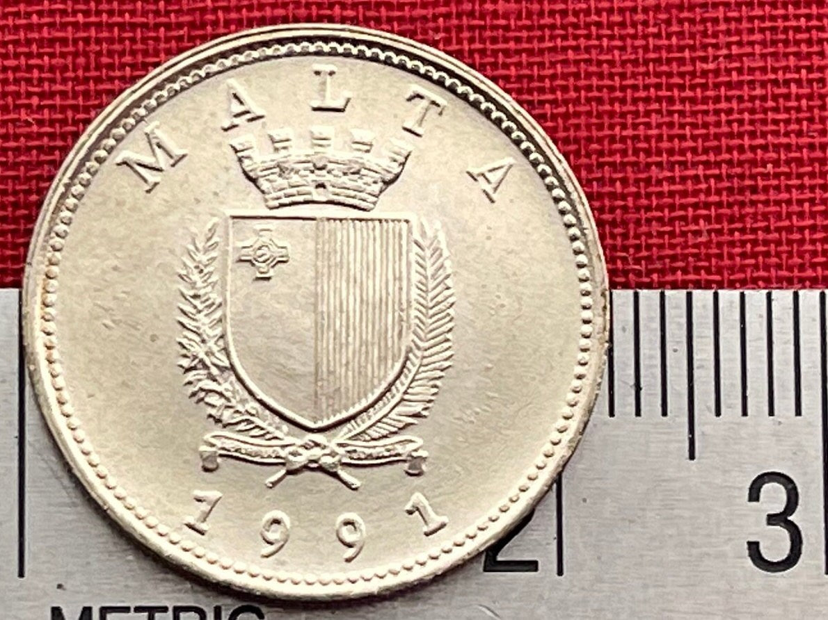 Mahi-mahi 10 Cents Malta Authentic Coin Money for Jewelry and Craft Making (Dolphinfish) (Lampuki) (Lampuka) (Dorado)