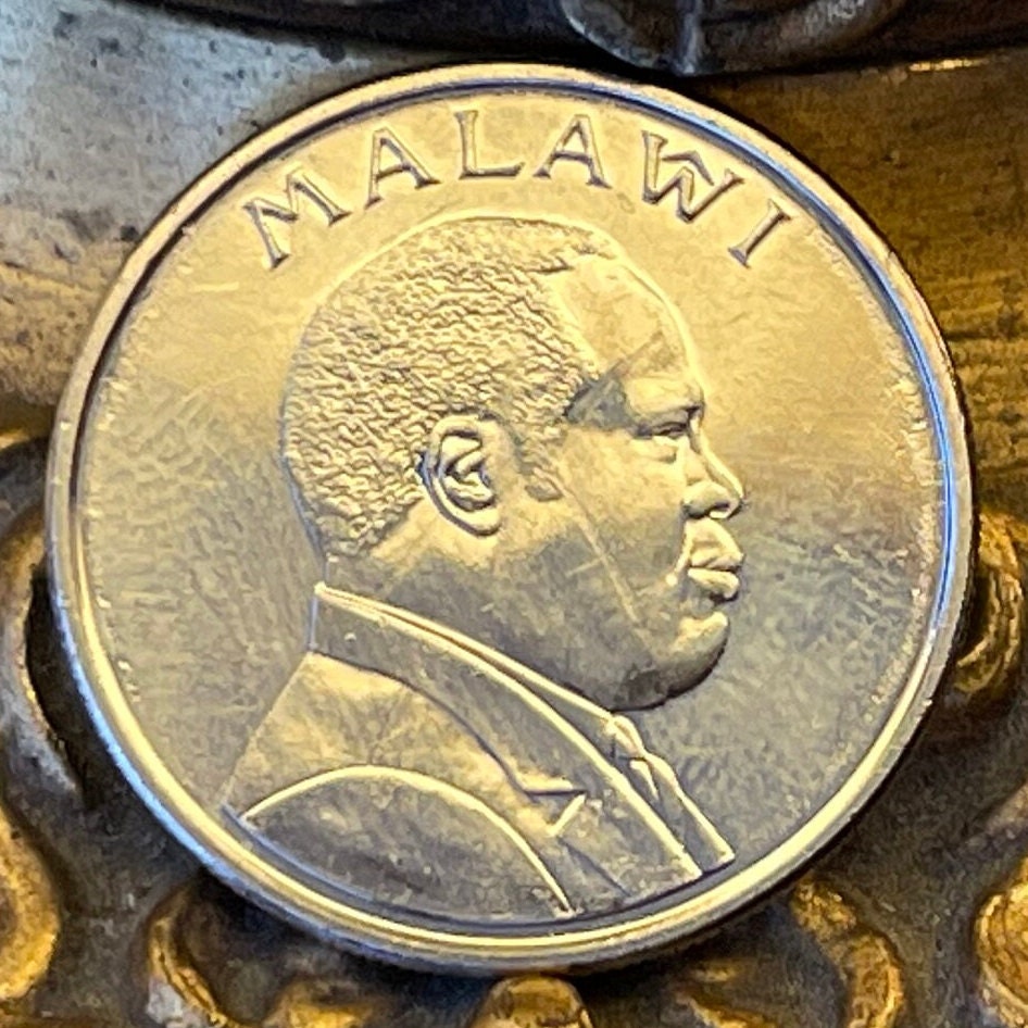 Corn Maize Sheaf 10 Tambala Malawi Authentic Coin Money for Jewelry and Craft Making