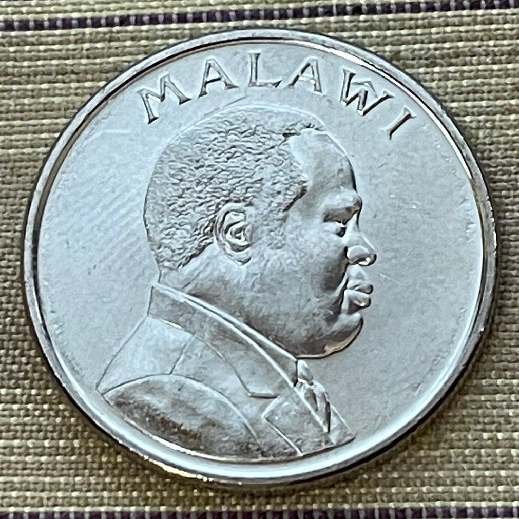 Corn Maize Sheaf 10 Tambala Malawi Authentic Coin Money for Jewelry and Craft Making
