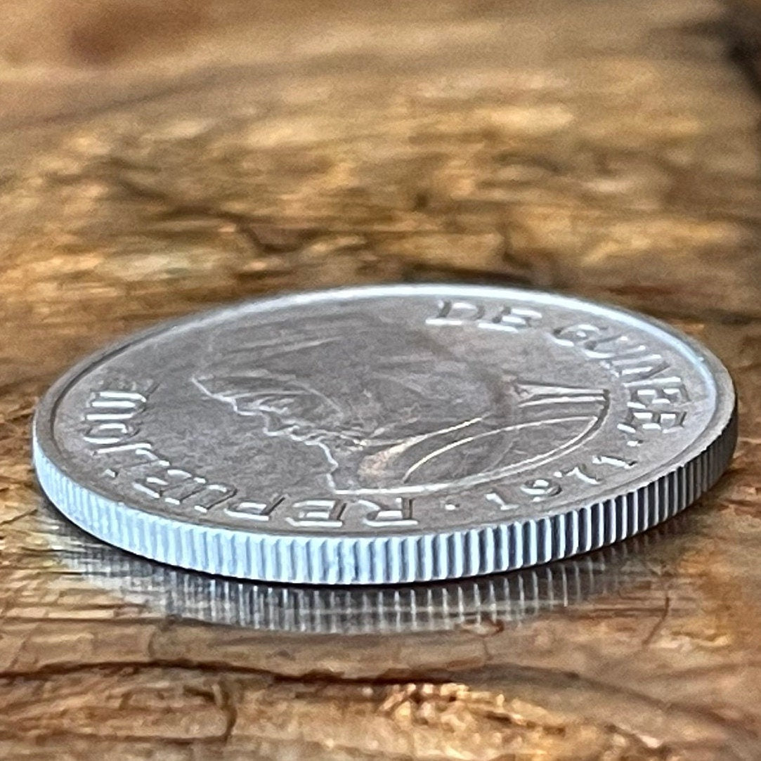 Almamy Samori Touré 5 Sylis Guinea Authentic Coin Money for Jewelry (Black Lives Matter) (Freedom Fighter) (1971) (Work Justice Solidarity)