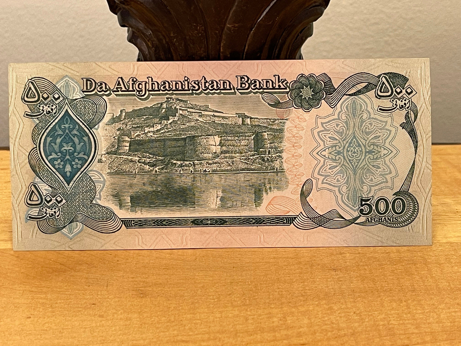 Buzkashi Horsemen & Bala Hissar Fortress 500 Afghanis Afghanistan Authentic Banknote Money for Jewelry and Craft Making (High Fort) (Kabul)