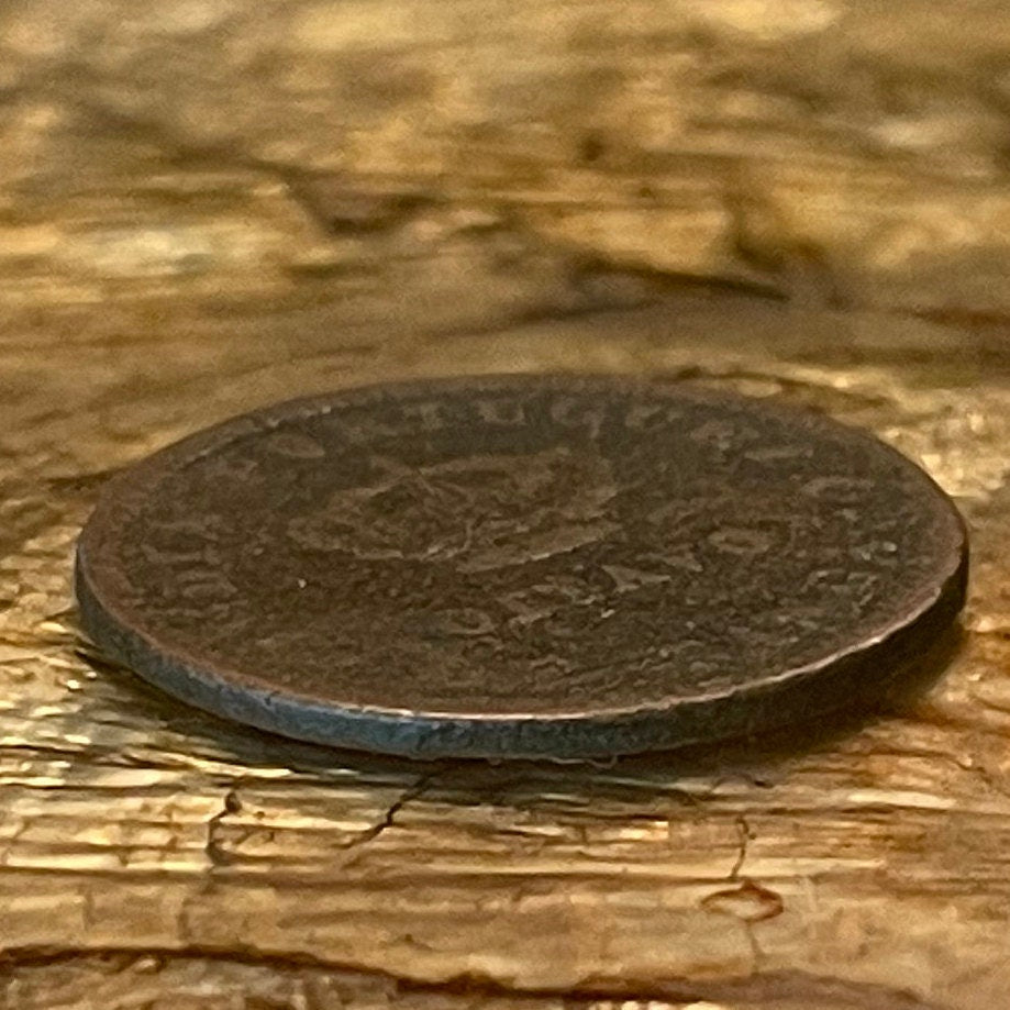 King Luís the Popular 1/8th Tanga Portuguese India Authentic Coin Money for Jewelry (Hamlet Translator) (Oitavo de Tanga) (Goa)