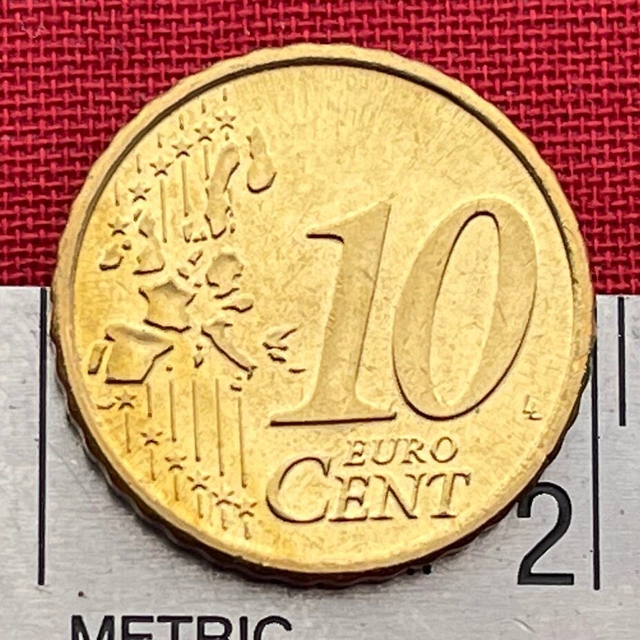 St. Stephen's Cathedral Towers 10 Euro Cents Austria Authentic Coin Money for Jewelry and Crafts (Gothic) (Vienna) (Stephansdom) (Steffl)