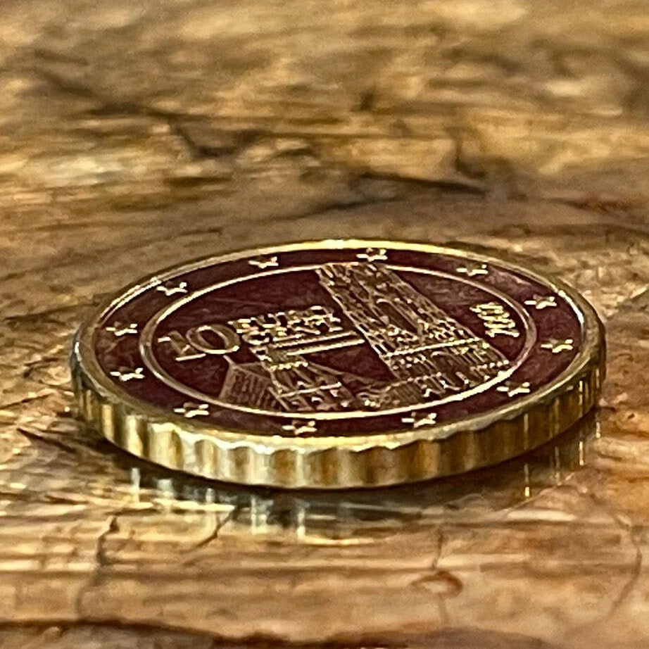 St. Stephen's Cathedral Towers 10 Euro Cents Austria Authentic Coin Money for Jewelry and Crafts (Gothic) (Vienna) (Stephansdom) (Steffl)