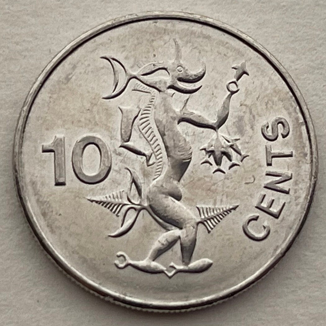 Evil Adaro Merman 10 Cents Solomon Islands Authentic Coin Money for Jewelry and Craft Making