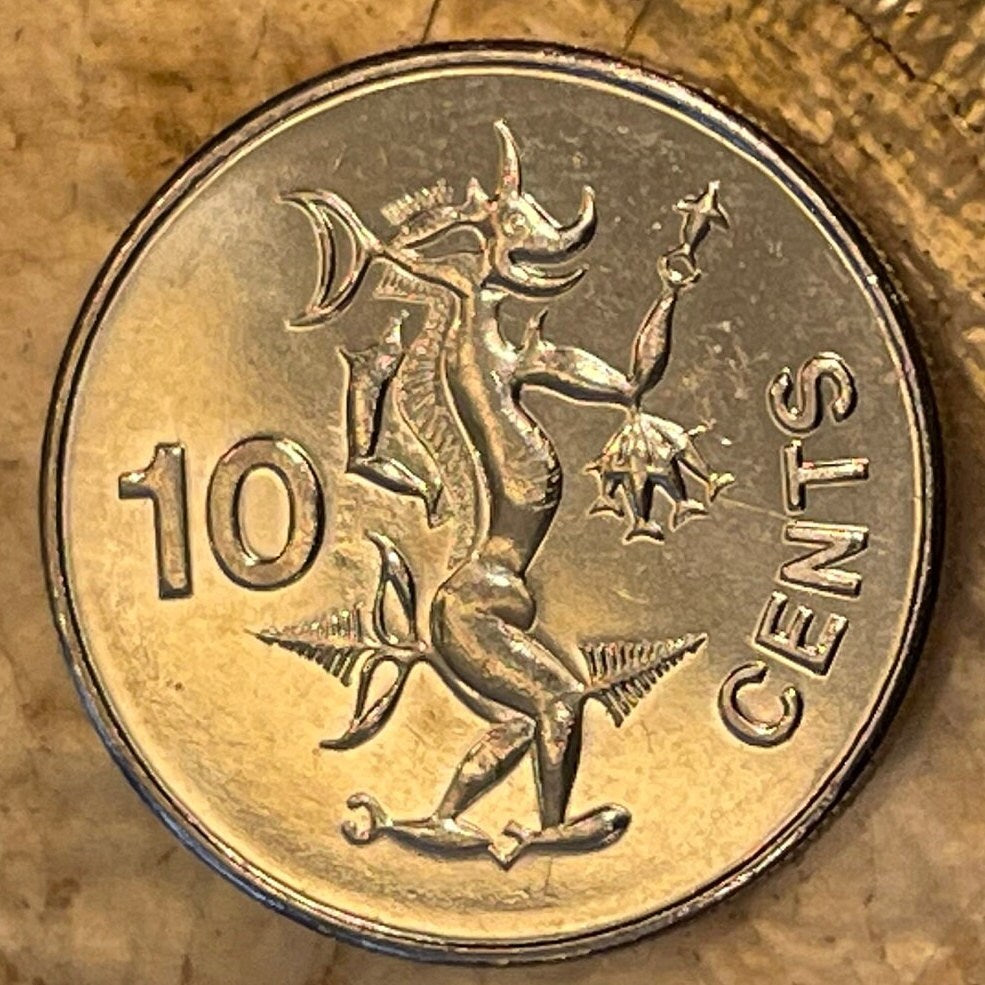 Evil Adaro Merman 10 Cents Solomon Islands Authentic Coin Money for Jewelry and Craft Making