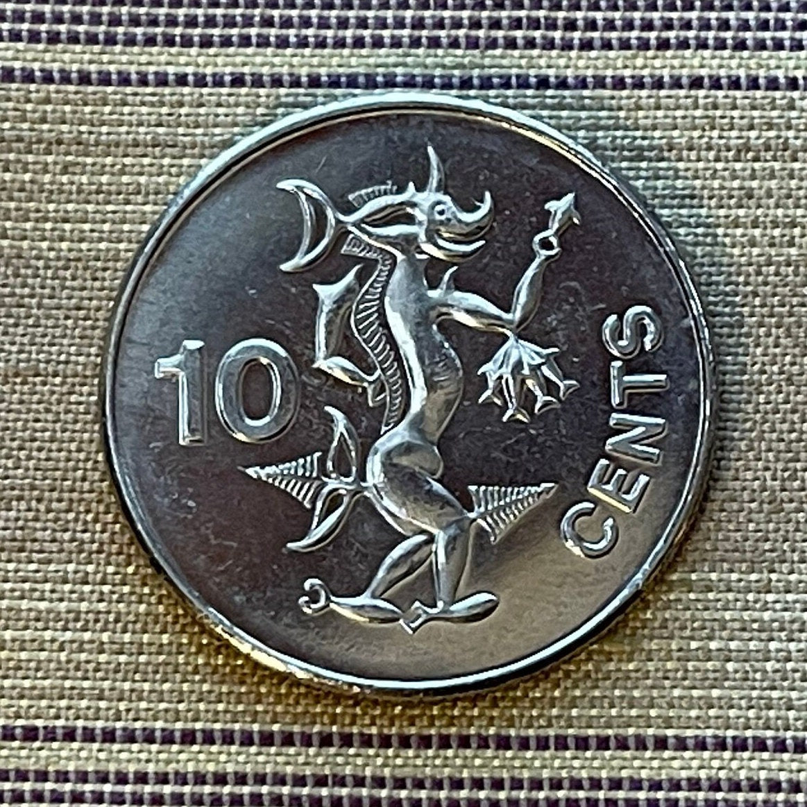 Evil Adaro Merman 10 Cents Solomon Islands Authentic Coin Money for Jewelry and Craft Making