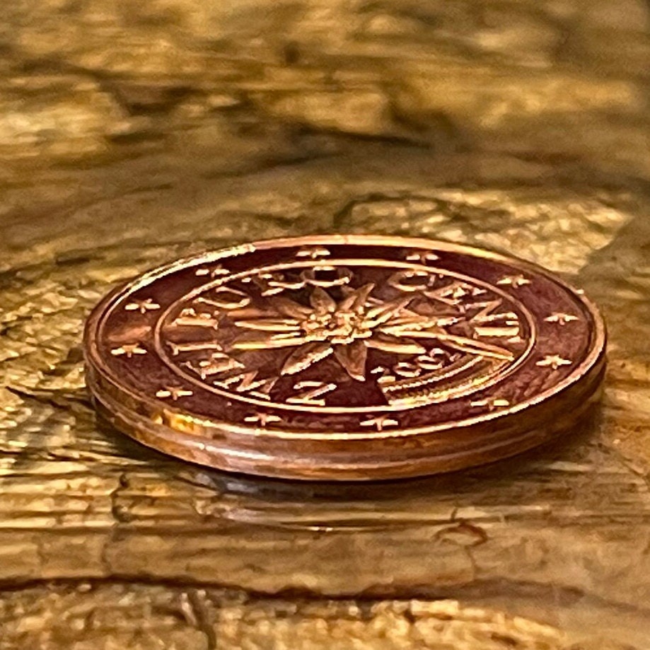 Edelweiss Austria 2 Euro Cent Authentic Coin Money for Jewelry and Craft Making
