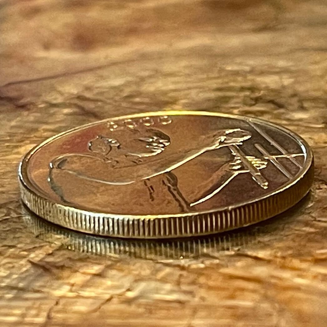 Woman Scientist & Akan Sawfish Goldweight 25 CFA Francs West African States Authentic Coin Money for Jewelry (Ashanti) (STEM for Girls)